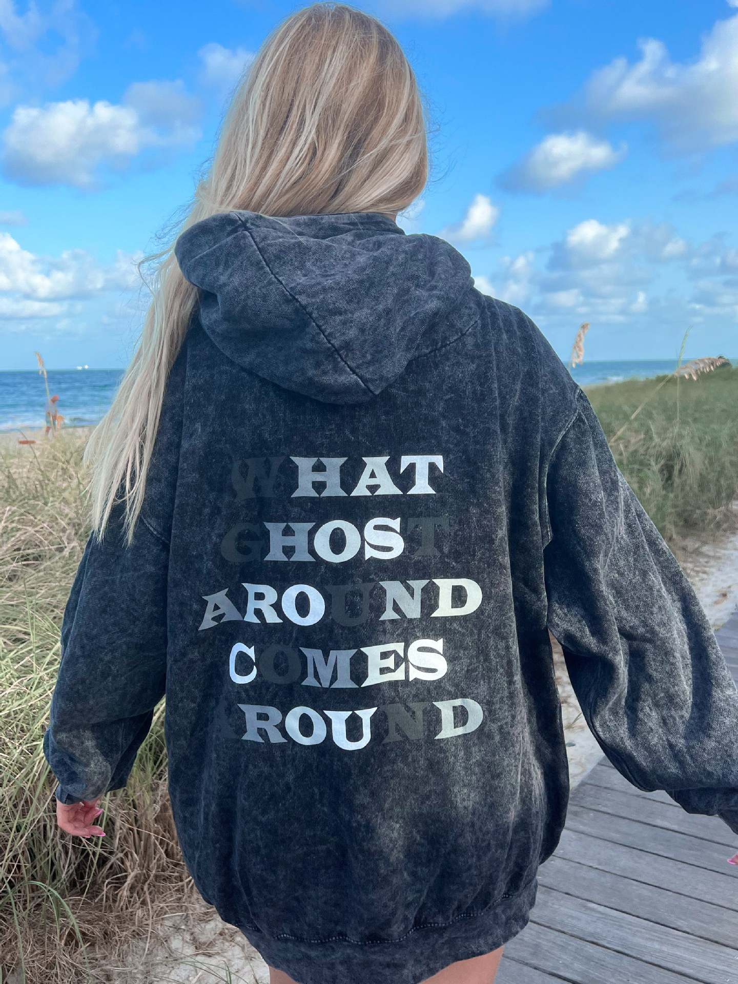 Women's Fashion Casual Letter Print Hoodie Sweater