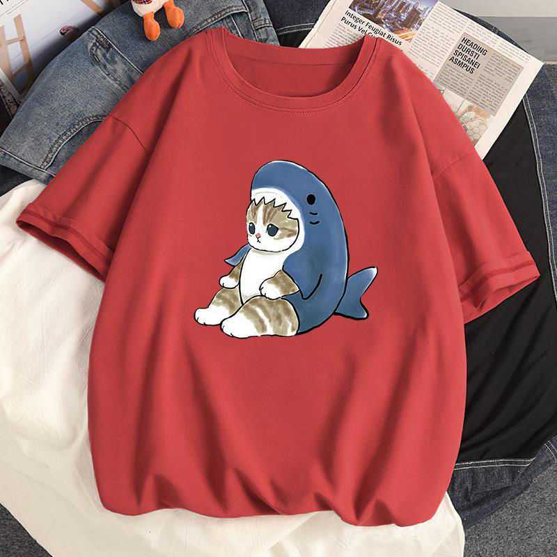 Fashion Women Print Loose Short Sleeves