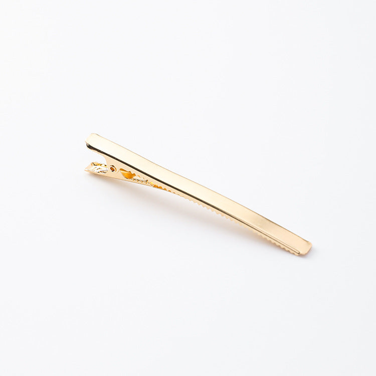 Metal Brushed Simple Word Duckbill Clip Liu Seaside Clip Top Clip