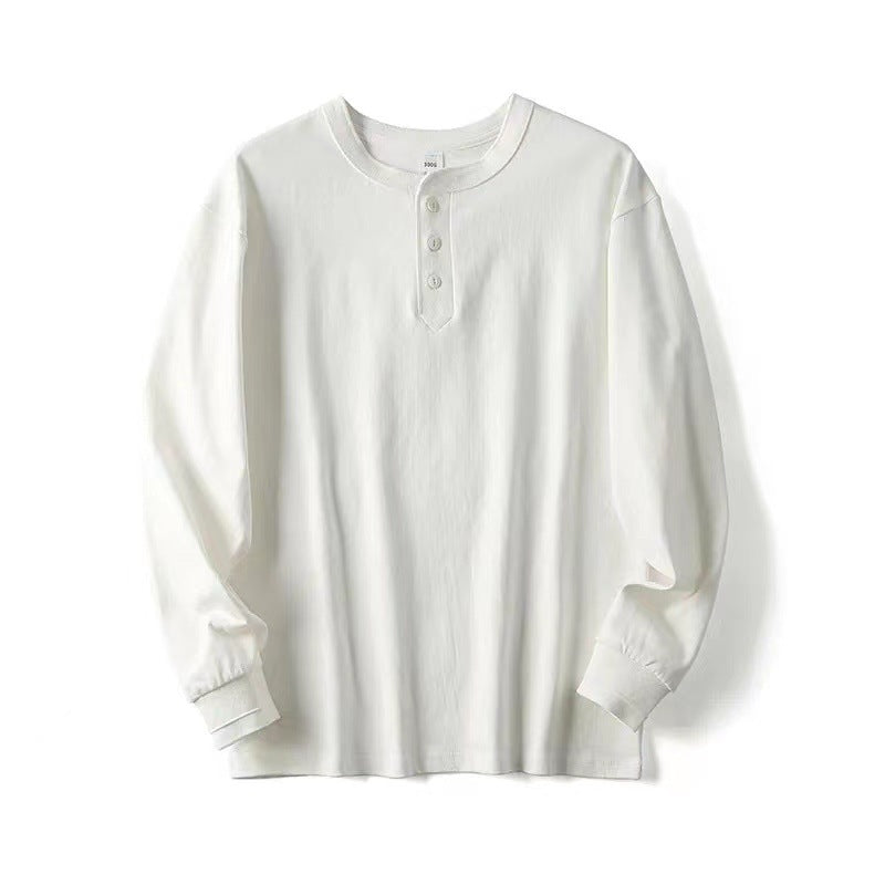 Men's Retro Simple All-match Solid Color Long Sleeve