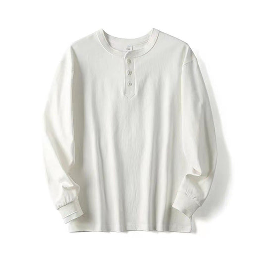 Men's Retro Simple All-match Solid Color Long Sleeve