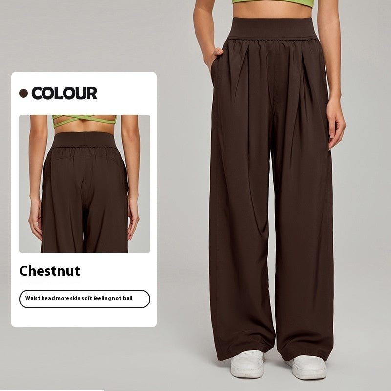 High Waist Slimming Sports Trousers Breathable Loose Drooping