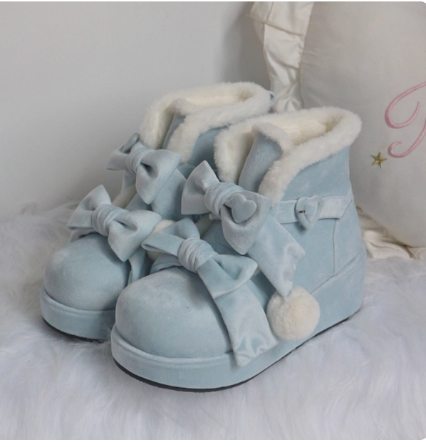 Velvet Milk Pastry Original Lo Shoes Platform Snow Boots