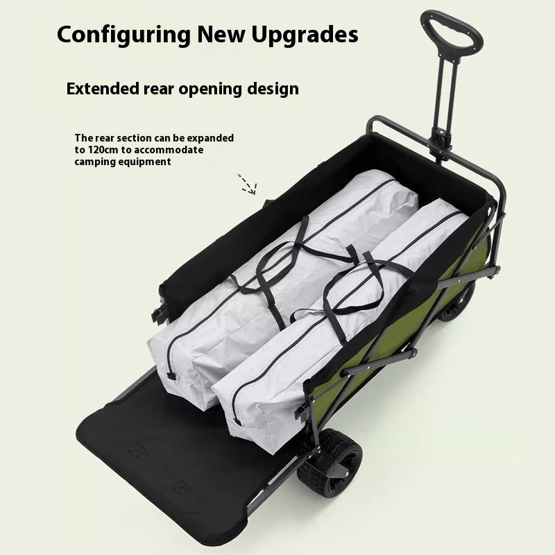 Rear Camp Trailer Outdoor Folding Oversized Camping Hand Buggy