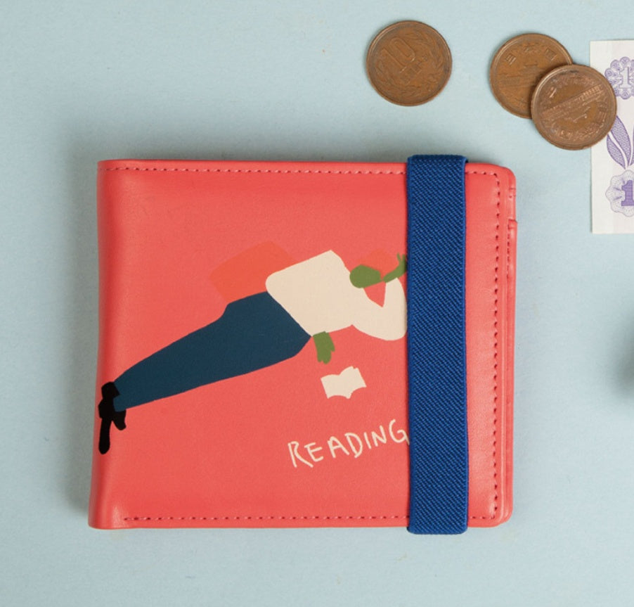 Elastic rope second generation printing short wallet