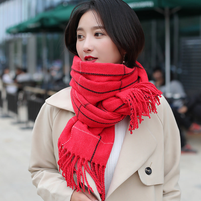 Ladies Winter Imitation Cashmere Shawl All-match Thickening
