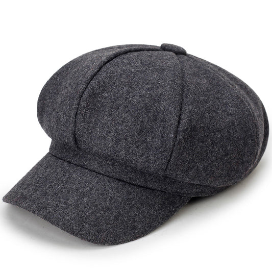 Women's Fashion Casual Solid Color Octagonal Hat