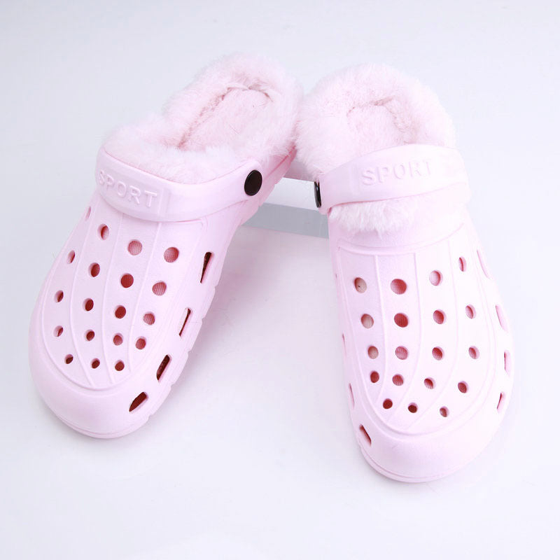 Men's Hollow Comfortable Breathable Leisure Garden Ladies Hollow Cotton Slippers