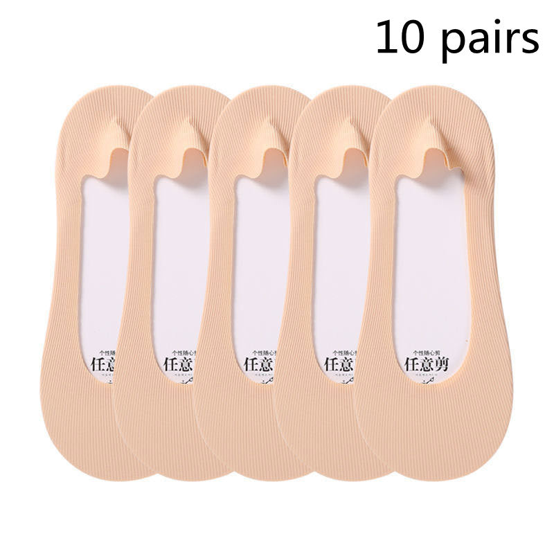 Boat Socks Women's Thin Shallow Mouth Invisible Socks Spring And Summer Striped Women's Boat Socks