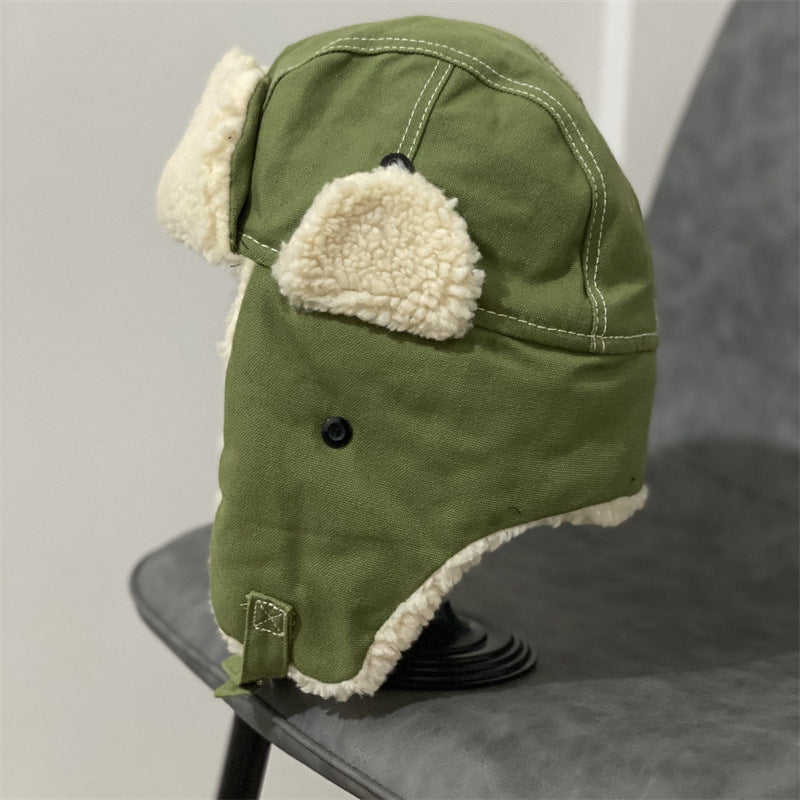 Women's Autumn And Winter All-matching Lambswool Thickened Warm Hat