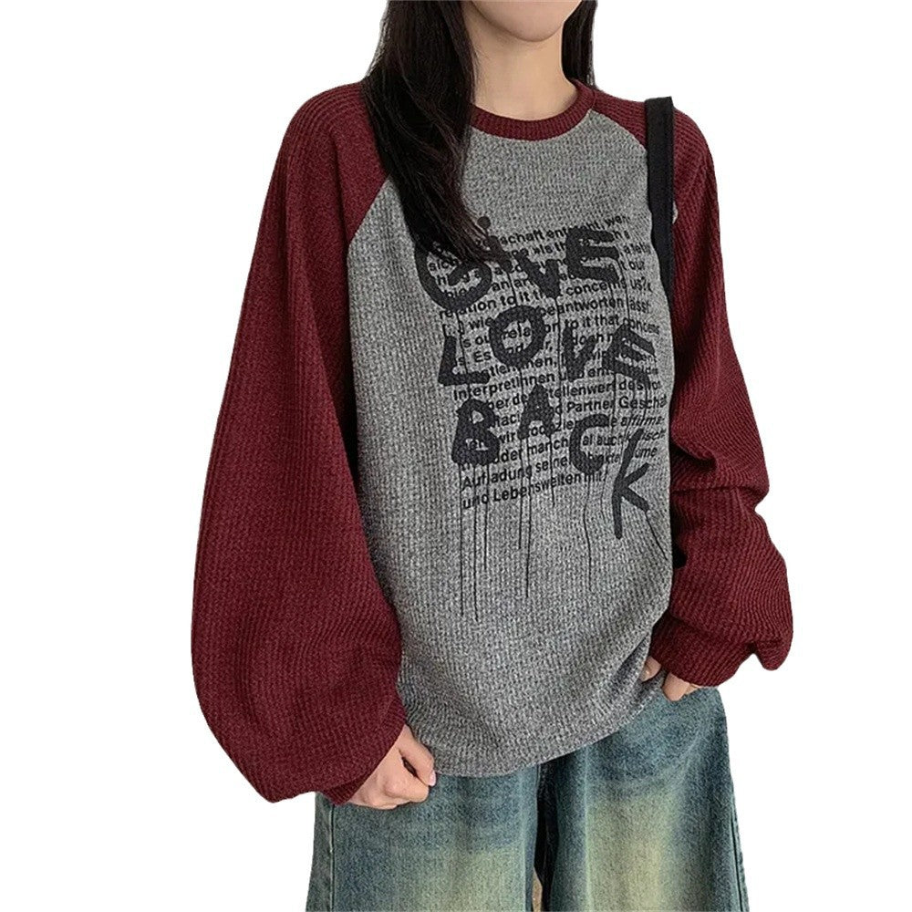 Women's Patchwork Casual Contrasting Hoodie