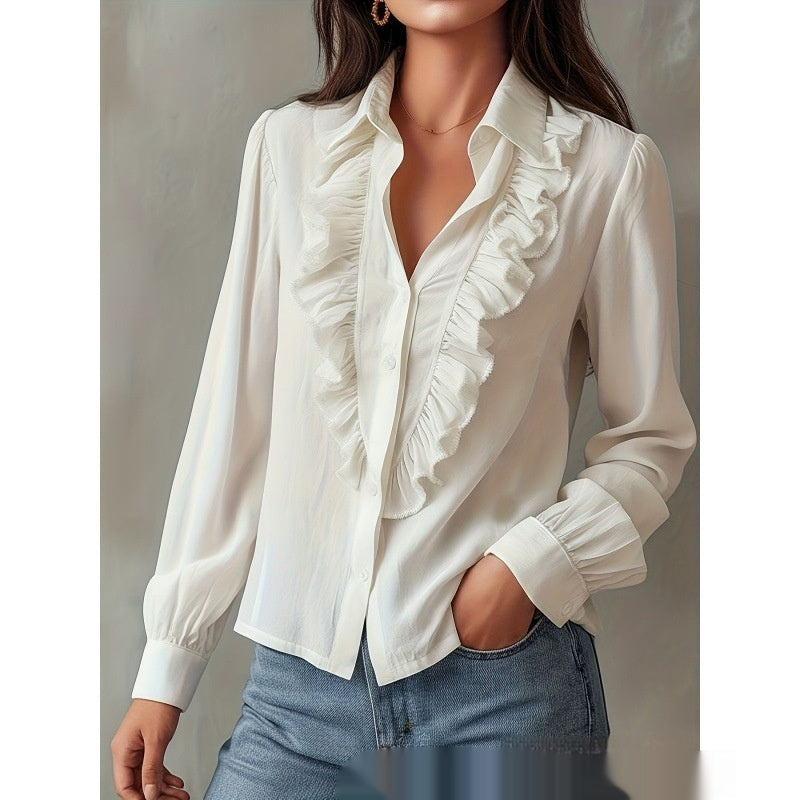 Womens Layered Design Long Sleeve Shirt