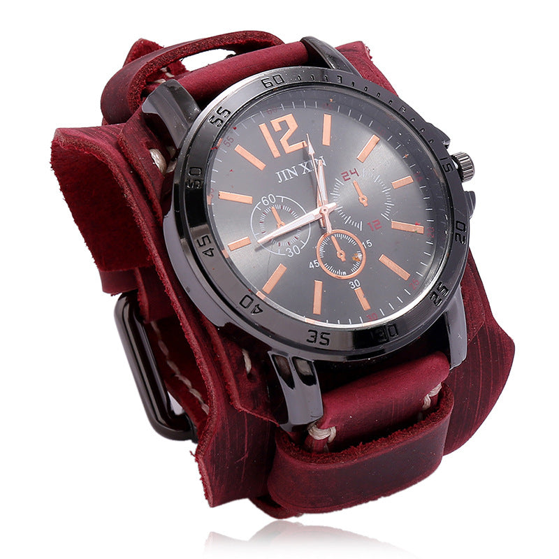 Men's Retro Domineering Cowhide Watch