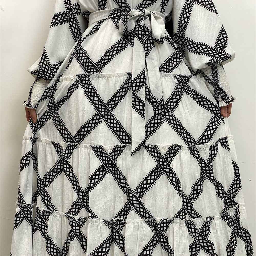 Fashionable Printed Elegant Long Skirt