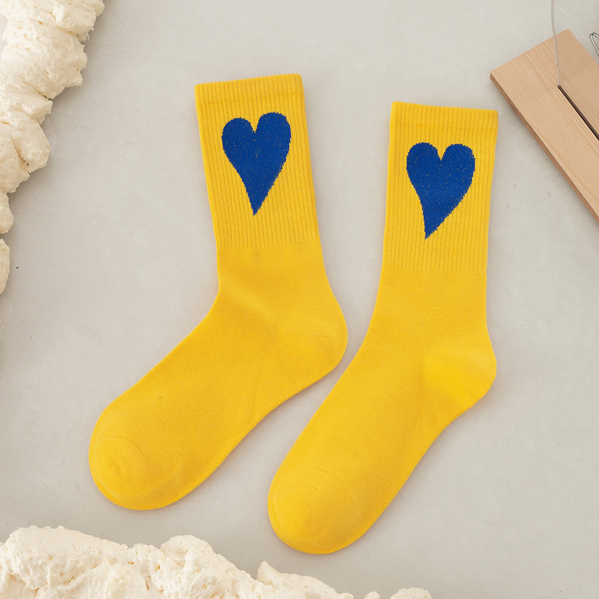 Socks Women's Big Love Medium Tube Macaron Color