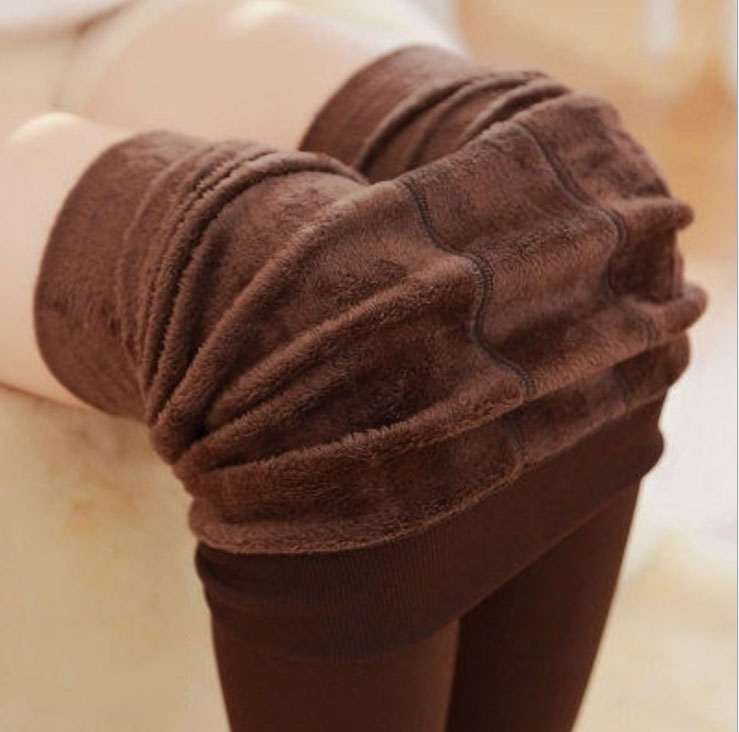 Plus-fløjlsforede tykke leggings