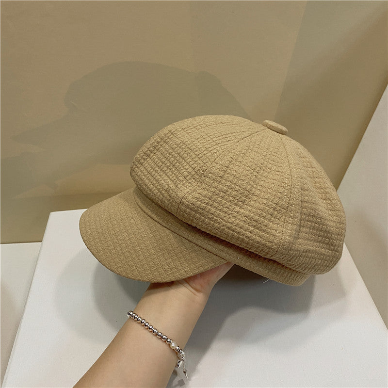 Women's Fashion Simple Solid Colour Octagonal Beret