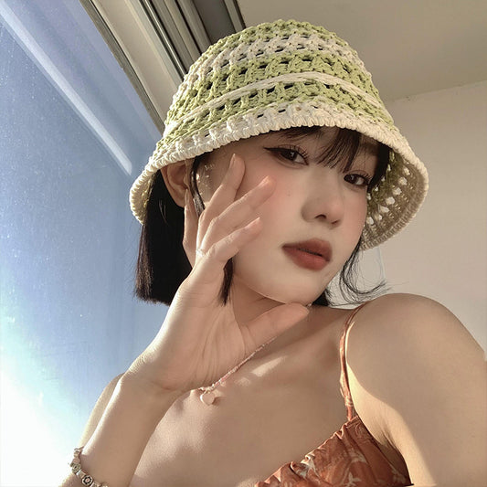 Summer Japanese Face-showing Little Wild Straw Hat Seaside