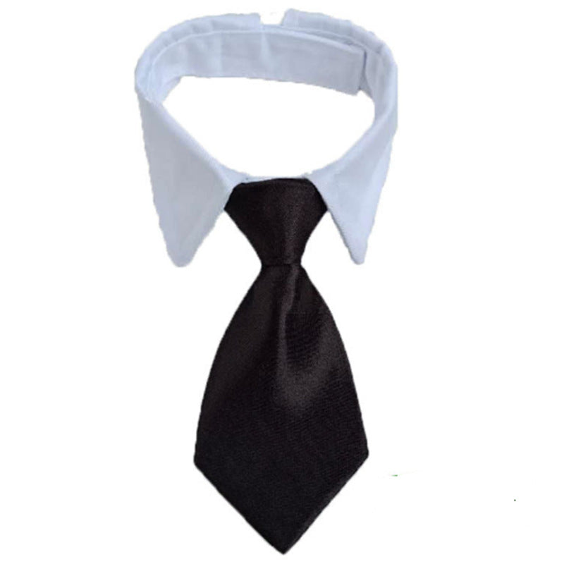 Pet Striped Tie Dog Teddy Bow Tie Scarf Blouse Collar