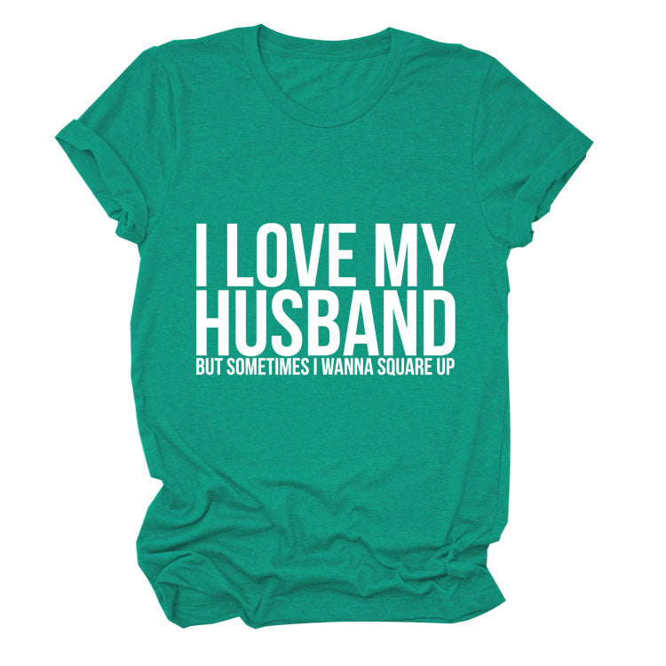 Letters Fashion Round Neck Short Sleeve Ebay Women's T-shirt