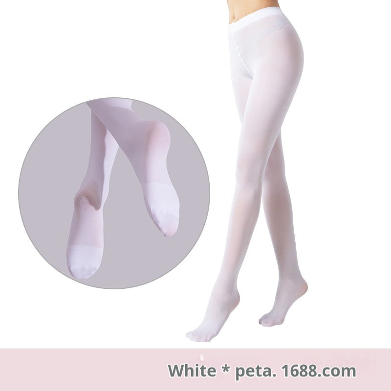 White Children Dance Skinny Slimming Stockings