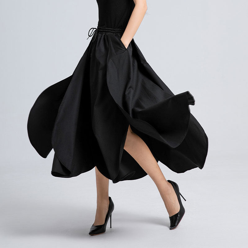 Personality Stitching Temperament Irregular Fluffy High Waist Type A Bud Skirt