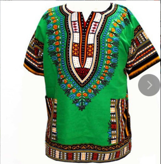 Afrikansk T-shirt kortærmet top til mænd