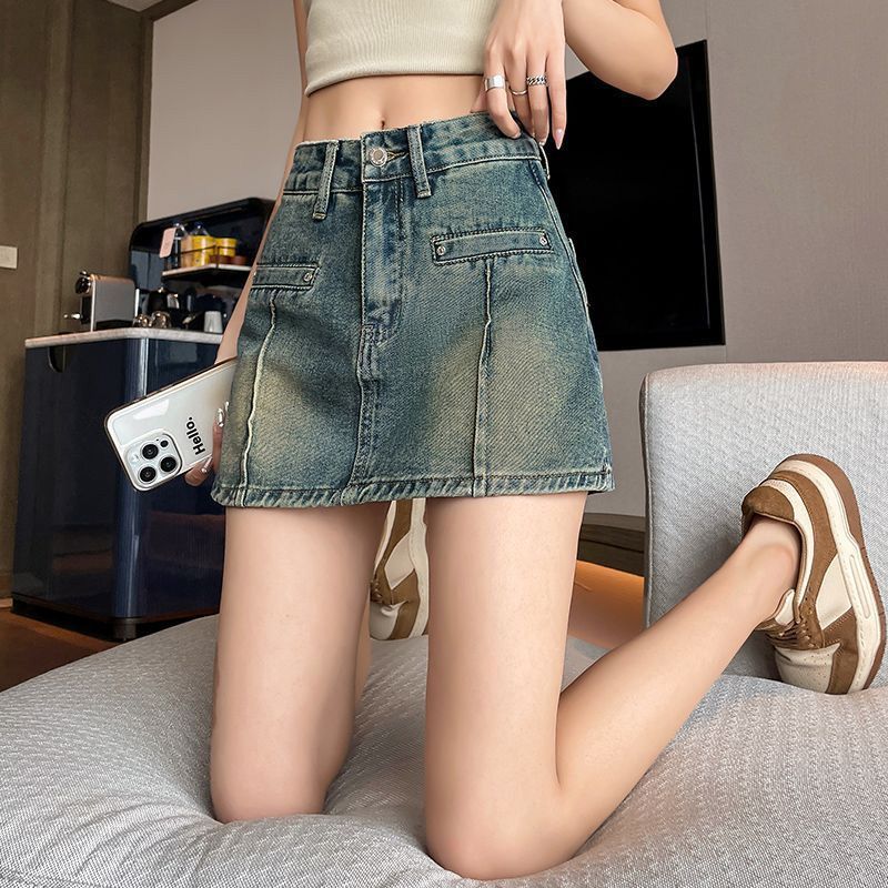 Plus-size Denim Skort For Women Summer Shorts