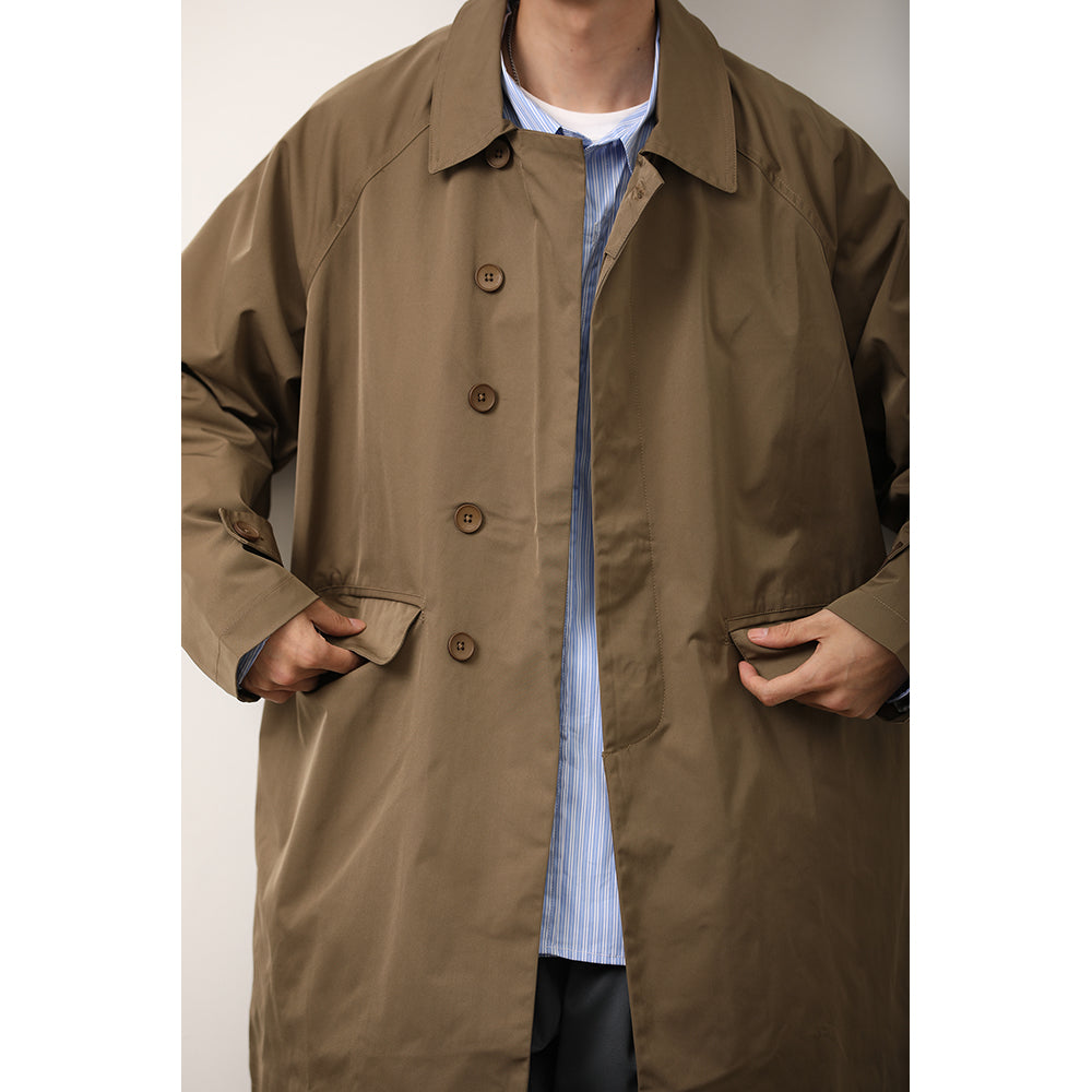 Japanese-style Solid-color Mens Loose-fitting Casual Basic Springautumn Trench Coat