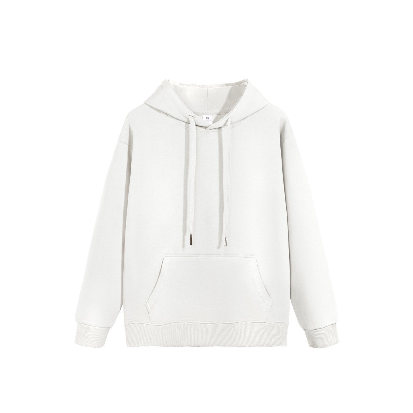 Ensfarvet dobbeltsidet sweater med hætte til kvinder