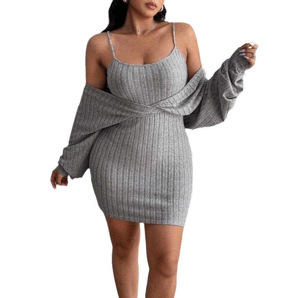 Women's Solid Color Fake Two Pieces Leisure Slimming Skirt