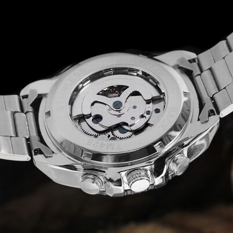 Calendar men's automatic mechanical watch steel belt
