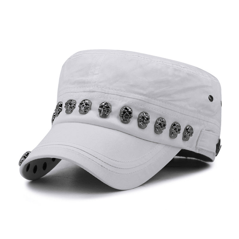 Fashionable Rivet Flat Top Hat