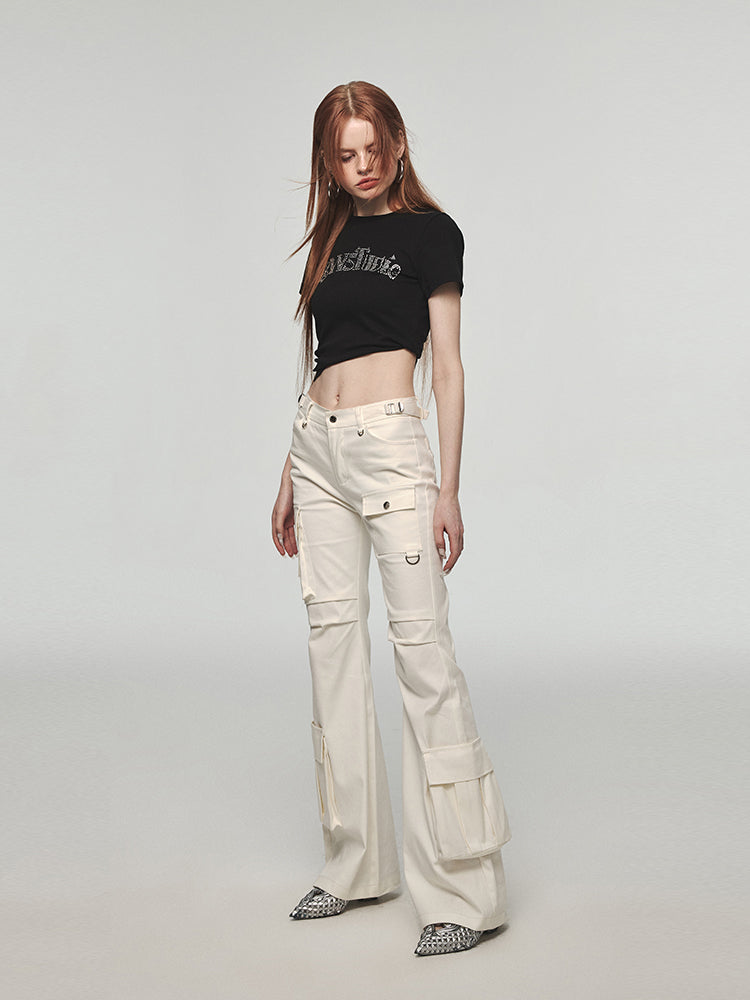 Cargo Pants Retro Wide Leg Straight Leg