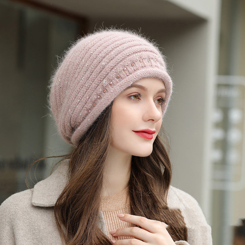 Autumn And Winter New Knitted Hat Women's Wool Warm