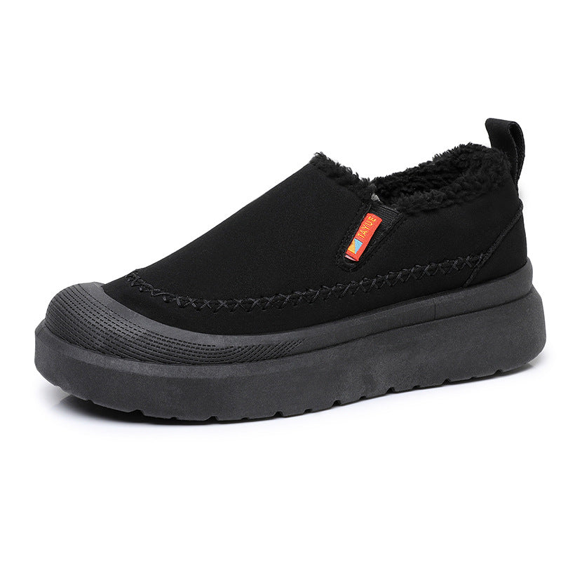 Fleece Lined Comfortable Platform Non-slip Warm One Pedal Shoes