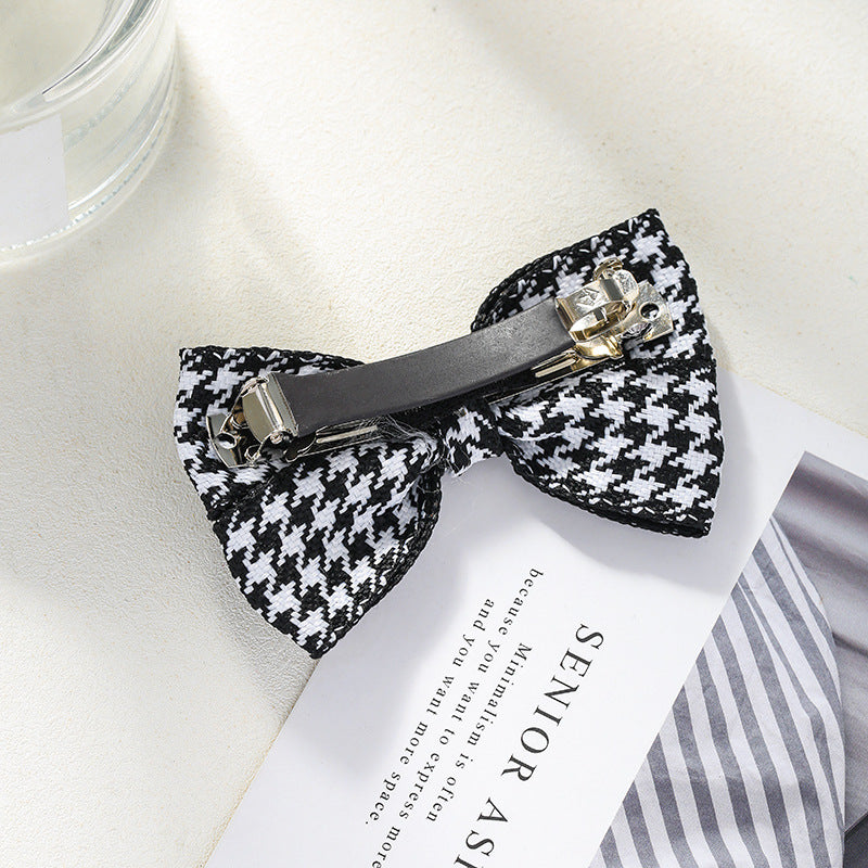 Barrettes Fabric Back Head Big Bow Spring Clip