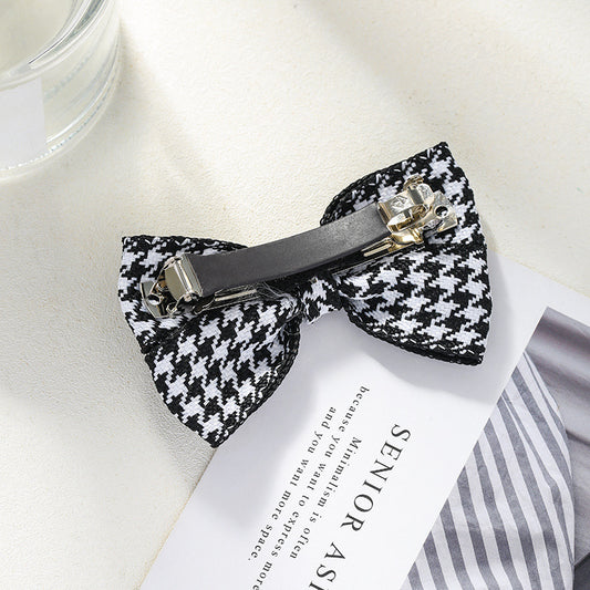Barrettes Fabric Back Head Big Bow Spring Clip