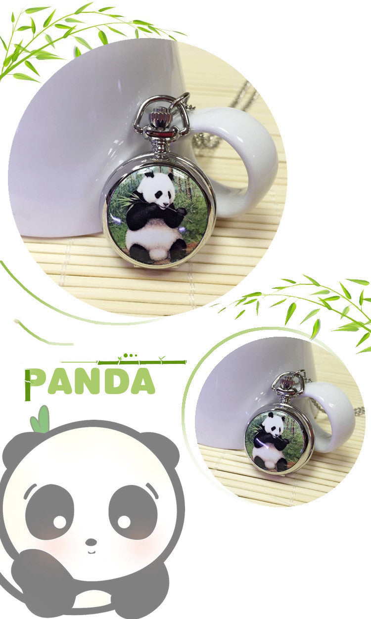 National Treasure Panda Ceramic Pocket Watch