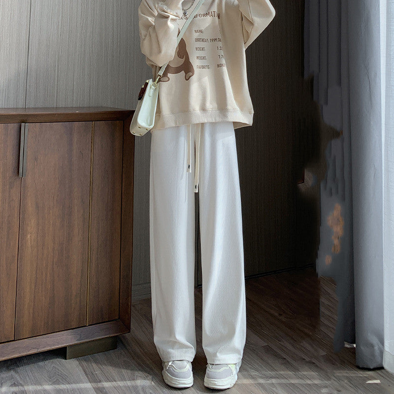Women's High Waist Loose Straight Casual Knitting Pants