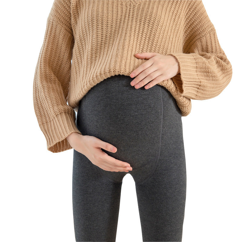 Pregnant Women's Pantyhose Cotton Vertical Stripes Autumn And Winter