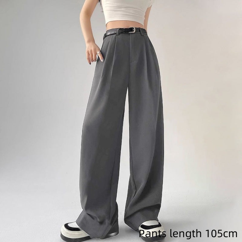 Suit Pants Women's Casual High Waist Loose Wide Legs Trousers