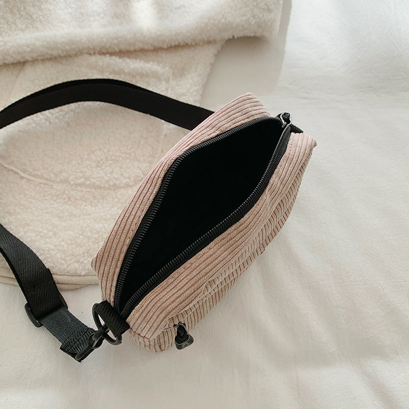 Broadband Messenger Retro Fleece Women's Canvas Small Bag