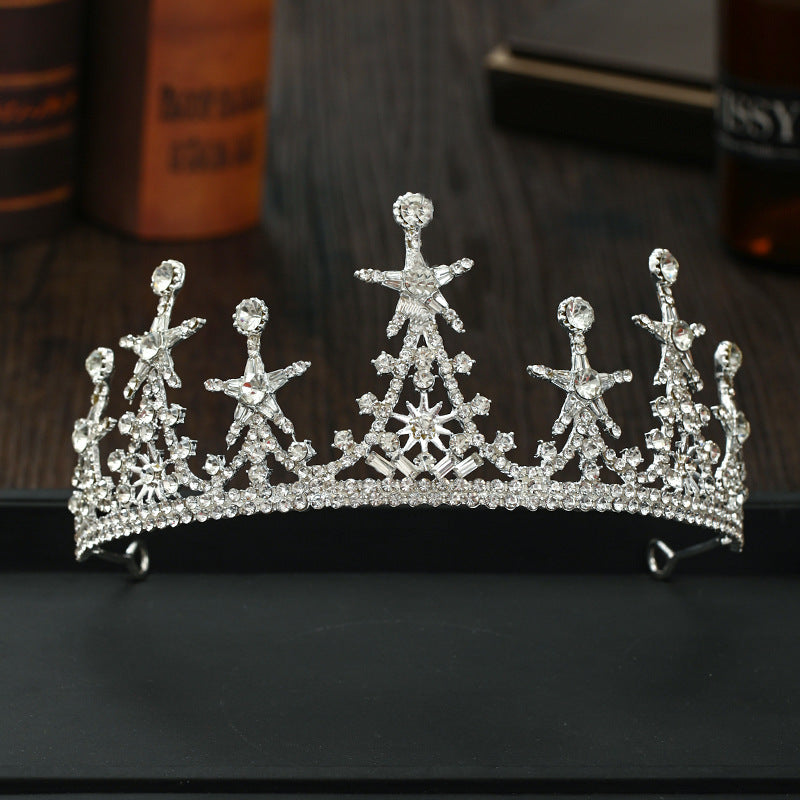 Bridal XINGX Shape Crystal Crown Hair Ornament