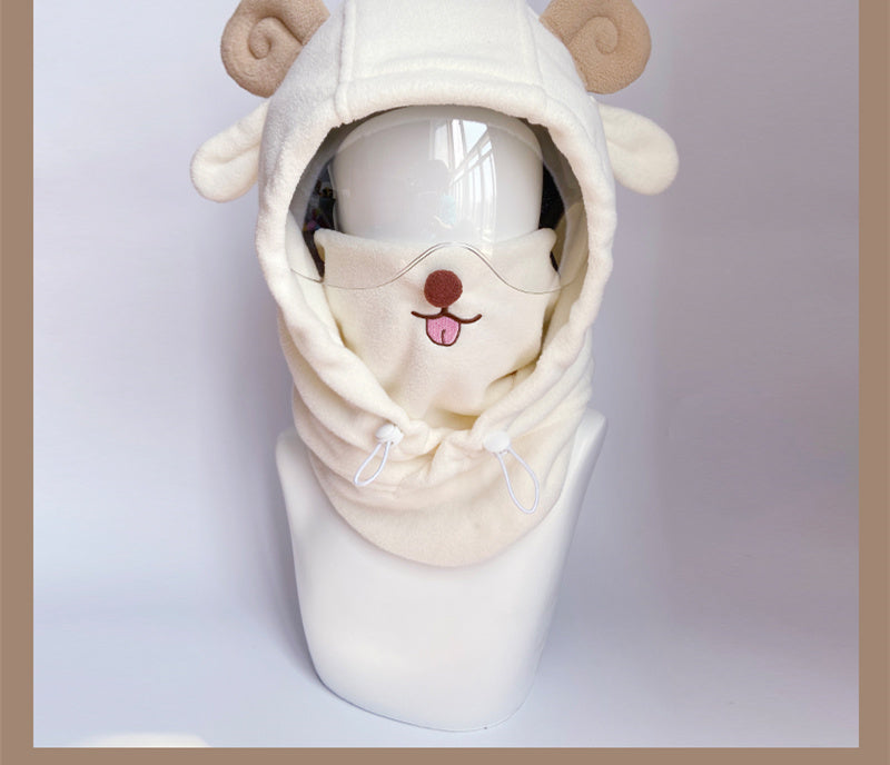 Cartoon Cute Ski Helmet Hat Windproof And Warm
