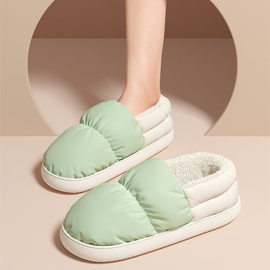 Plush Warm Antiskid Cotton Slippers For Household Use