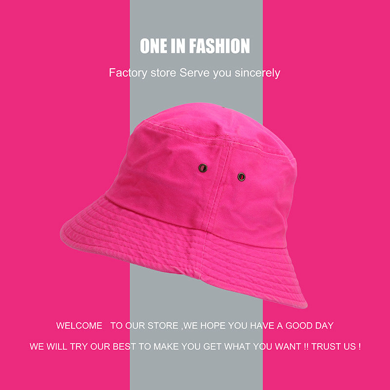 Female Fluorescent Sunscreen Fisherman Hat