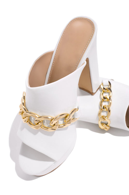 Water Platform Metal Chain Outdoor Slippers
