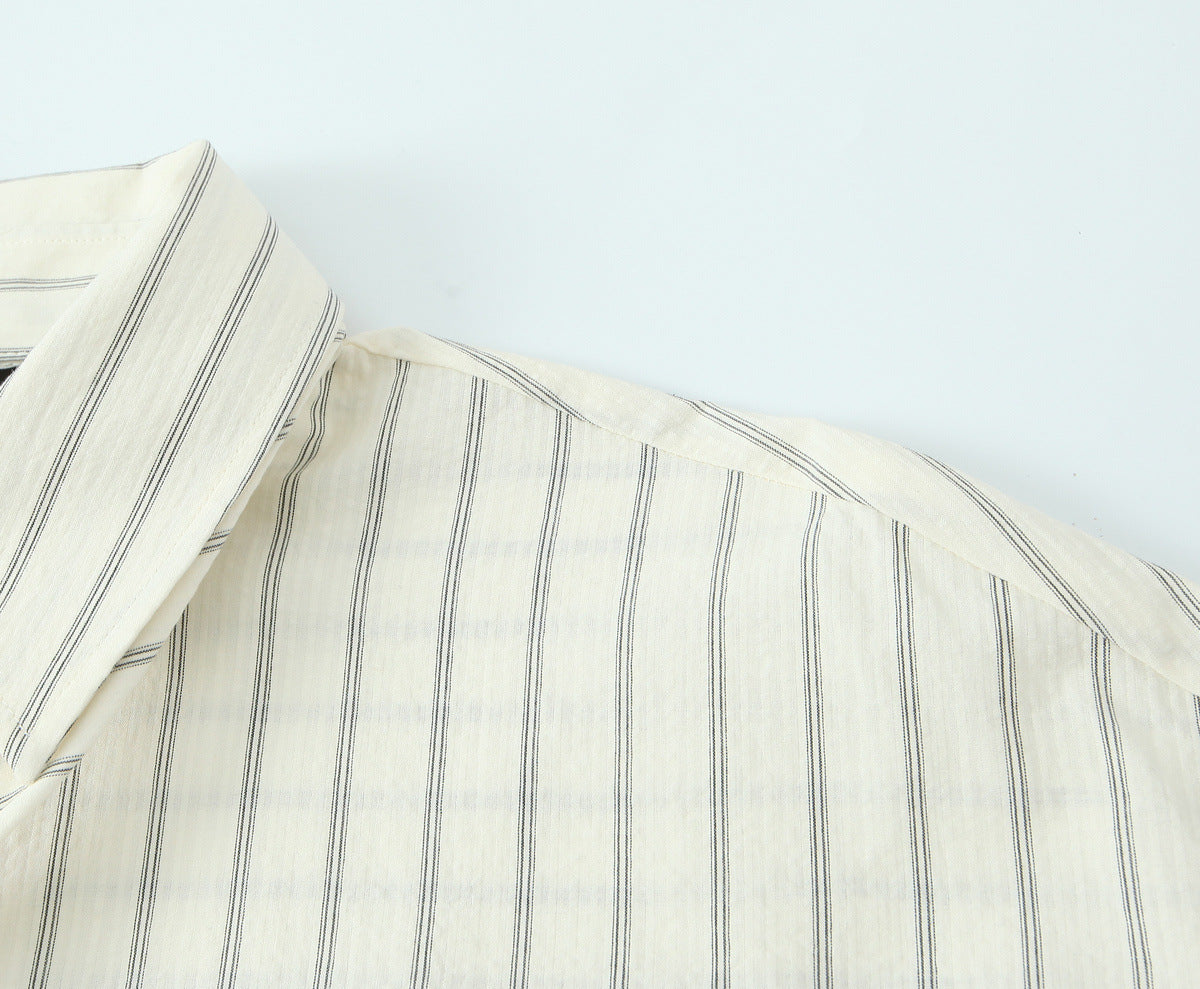Women's Fashion Simple Tie Loose Shirt