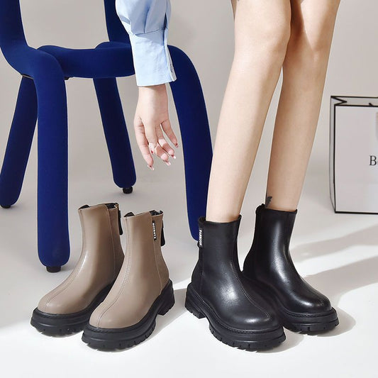 Large Size Women's Shoes British Style Platform Martin Boots